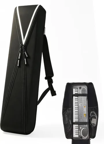 Vista 8 de Bolsa para teclado electrónico, funda para piano con correas ajustables, fácil de transportar