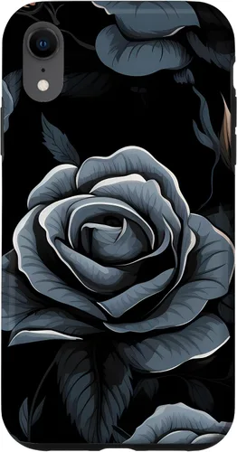 Vista 25 de Black Rose Floral Flower Case for iPhone 16