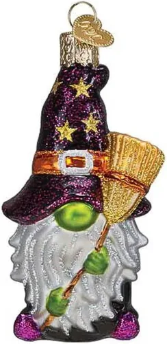 Vista 13 de Old World Christmas - Adorno de Jolly Roger de vidrio soplado para árbol de Navidad, decoración festiva artesanal, colección de Halloween