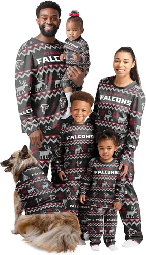 Vista 27 de FOCO NFL womens Nfl Team Ugly Pattern Matching Set Family Holiday Pajamas