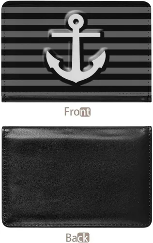 Vista 5 de Leather Passport Holder RFID Blocking Passport Wallet Travel Documents Protector with Credit Card Slots