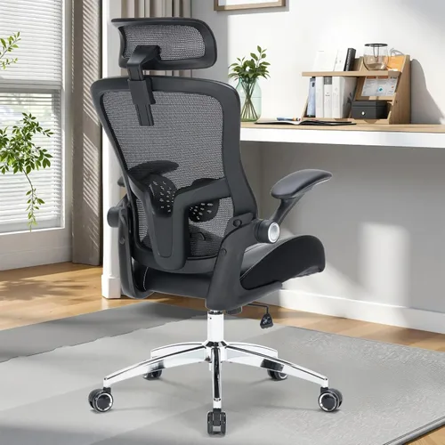 Vista 2 de Silla de oficina grande y alta, silla de escritorio ergonómica resistente de 400 libras con cojín de espuma de modelado 3D suave, sillas