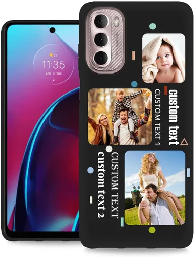 Vista 8 de Funda personalizada para Motorola Moto G Stylus 5G con nombre de foto y texto – GStylus 5G personalizada para teléfono móvil/smartphone/teléfono