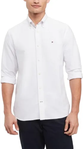 Vista 6 de Tommy Hilfiger Camisa Oxford de manga larga con botones para hombre en ajuste regular Precious rosado
