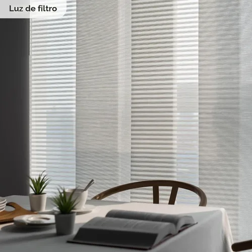 Vista 5 de GoDear Design paneles ajustables de cortina deslizante para divisores de habitación colgantes, cortina vertical para ventanas y puertas, riel Eclipse