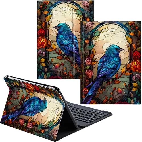 Vista 39 de Funda para Samsung Galaxy Tab S6 Lite 2022/2020 Teclado Inalámbrico Desmontable y Cubierta De Soporte De Cuero PU Funda Protectora Para Samsung