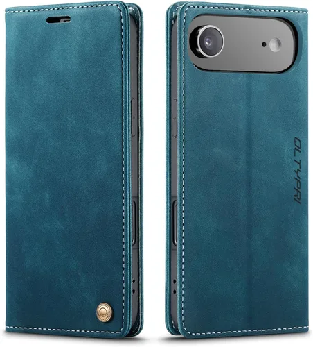 Vista 79 de QLTYPRI Para iPhone Air Case Wallet Con Tarjetero, Vintage PU Cuero Kickstand Cierre Magnético A Prueba De Golpes Folio Libro Funda Para IPhone 17