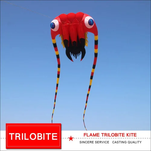 Vista 3 de Cometa roja grande inflable suave del trilobite para los adultos fácil volar mostrar cometas