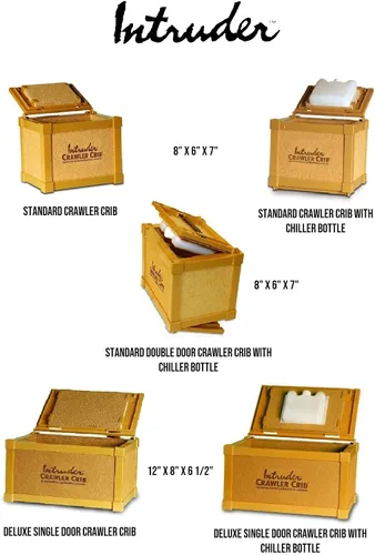 Vista 8 de Intruder CrawlerCrib Nightcrawler - Caja de cebo para gusanos, mantiene el cebo fresco, empaquetado con ropa de cama de gusanos Good N' Lively