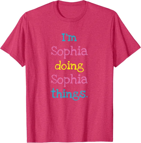 Vista 23 de Sophia - Camiseta con texto personalizado para niñas