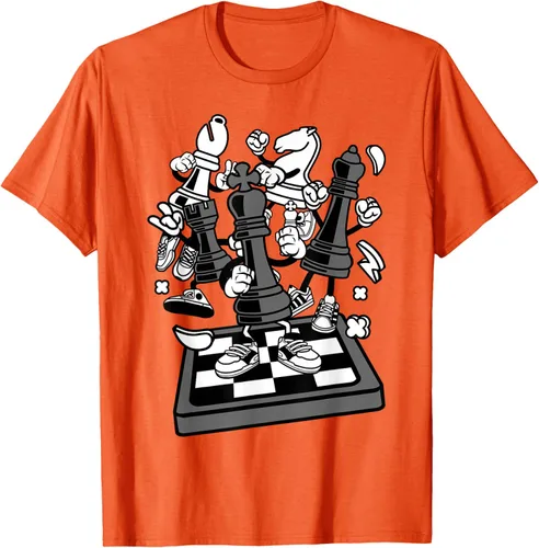 Vista 73 de Figura cómica Camiseta de tablero de ajedrez jugador de ajedrez Azul Marino