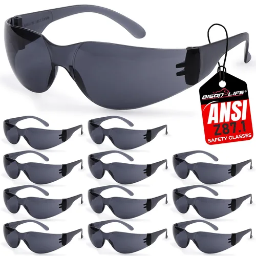 Vista 7 de BISON LIFE Gafas de seguridad surtidas para hombres y mujeres ANSI Z87.1