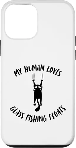 Vista 16 de iPhone 16 My Human Loves Glass Fishing Floats - Cat Parent Hobby Lover Case