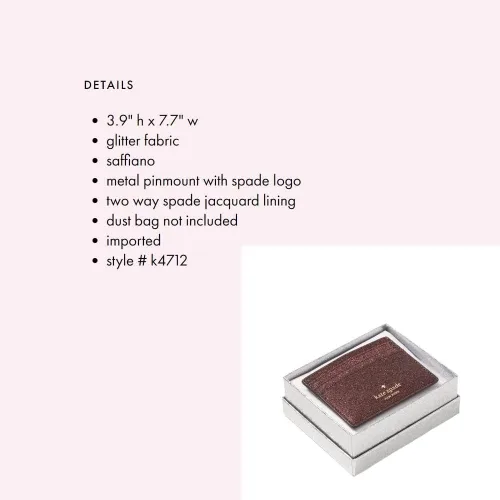 Vista 4 de Kate Spade New York Shimmy - Funda delgada de tela con purpurina (Deep Nova)