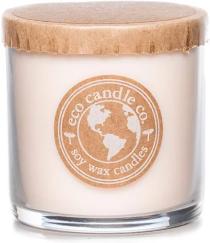 Vista 83 de ECO CANDLE CO. Vela reciclada, té negro y miel, 6 oz. - Aromas de té picante, nuez moscada, miel y naranja - 100% cera de soja, sin plomo, etiqueta