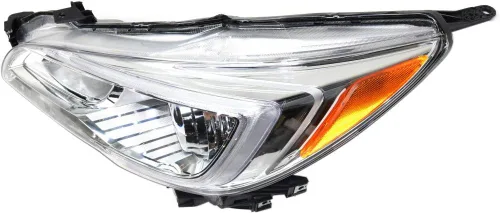 Vista 4 de Para Subaru Legacy 2015 2016 2017 Conjunto de faros delanteros lado del conductor Certificado CAPA Halógeno Compuesto Bisel cromado Lente