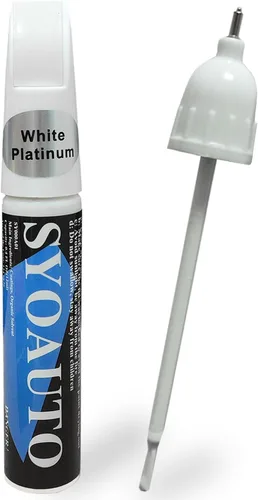 Vista 20 de SYOAUTO Blizzard Pearl 070 Pintura de retoque Fit para coches Toyota Pintura de retoque para autos Pincel y punta de reparación de arañazos 2 en 1