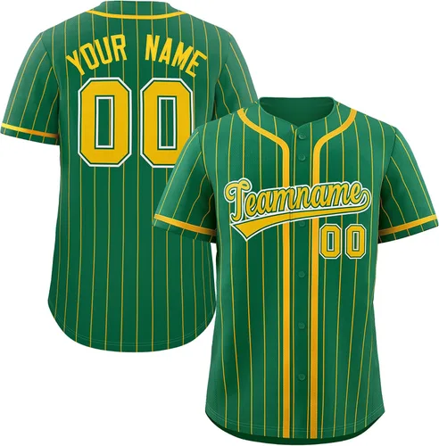 Vista 24 de Camiseta de béisbol de rayas finas personalizada hipster hip hop, camisetas deportivas con nombre y número del equipo personalizado para hombres