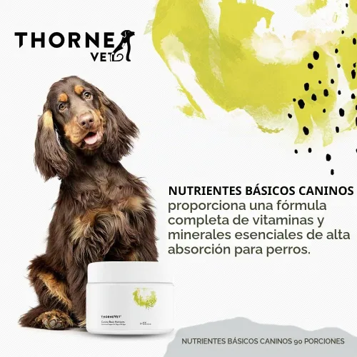 Vista 2 de ThorneVet Canine Basic Nutrients Powder - Soporte multivitamínico para perros, 90 cucharadas