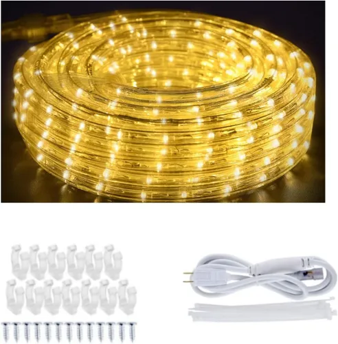 Vista 9 de Cuerda de luces LED para exteriores, luz diurna blanca de 6500 K, impermeable, 432 LED, 40 pies, 39.4 ft, enchufe flexible de 110 V con Daylight