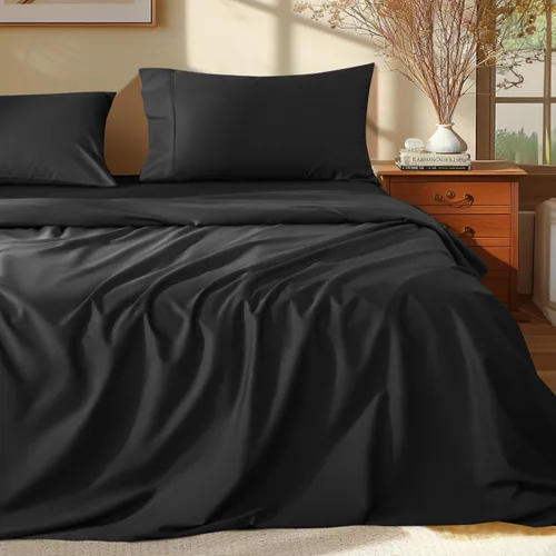 Vista 19 de Shilucheng Juego de Sábanas 100% de Algodón Egipcio - 1000 Hilos, Sábanas de Algodón de Lujo, Ropa de Cama y Fundas de Almohada Transpirables