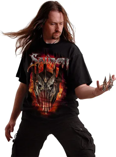 Vista 2 de WB Studio - LOTR - Sauron - Camiseta de metal - Camiseta con estampado frontal negro