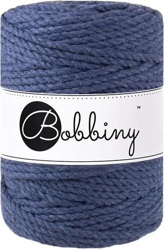 Vista 17 de Bobbiny Cordón de macramé XXL de 0.197 in y 3 capas (aguamarina), 108 yds/330 pies (100% algodón reciclado)