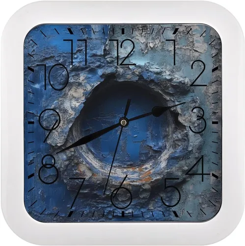 Vista 24 de 10" Square Modern Wall Clock,Art Chicken Animal Painting Print Kitchen Clocks Wall Battery Operated,Silent Non Ticking Unique Funny Cute Wall Clock