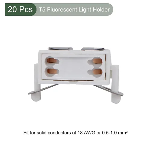 Vista 2 de YOKIVE 20 piezas de soporte de luz fluorescente, enchufe de lámpara T5, base G5, piezas de repuesto para enchufe, ideal para hogares, oficina