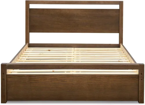Vista 13 de Grain Wood Furniture Loft Cama de madera maciza de tamaño completo, acacia