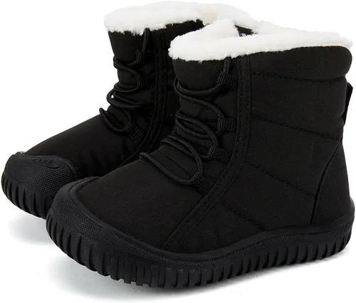 Vista 38 de BMCiTYBM Botas de nieve para bebés y niños pequeños, zapatos de invierno para niños y niñas, zapatos de bebé de piel sintética para clima frío