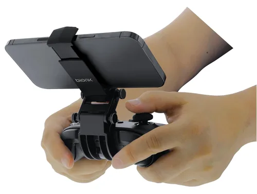Vista 5 de Bionik Game Clutch for Xbox Series XS Controllers Mobile Gaming Phone Clip, Adjustable Clamp, Up to 3.6 Inches Wide