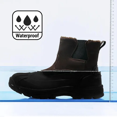 Vista 5 de NORTIV 8 Botas de nieve de invierno para hombre, impermeables, aisladas, sin cordones