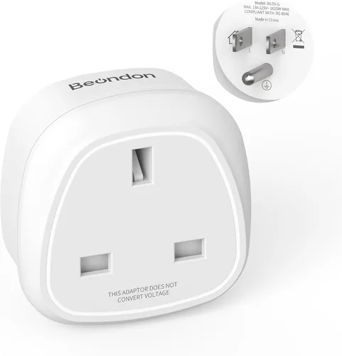 Vista 10 de BEONDON Adaptador de enchufe de la UE a EE. UU., tipo F con conexión a