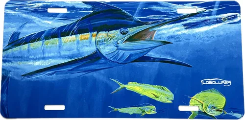 Vista 4 de Lobo Lures Mark Ray Bill Buster Blue Marlin Placa Novedad Big Game Trofeo Agua Salada Fish #LPGLifestyle
