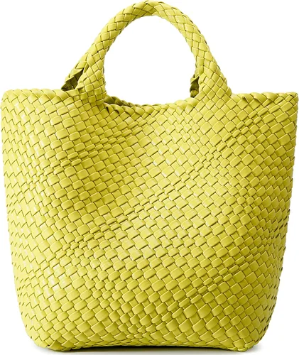 Vista 19 de Bolso tejido para mujer, bolso tote de cuero vegano grande para verano, playa, viaje, bolso de mano y cartera retro hecho a mano, bolso de hombro