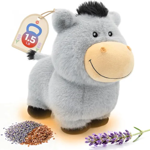 Vista 16 de IKASA Animal de peluche de pingüino para microondas, almohadilla térmica para mayor comodidad y calidez, calentable y refrigerable de 1.5 libras