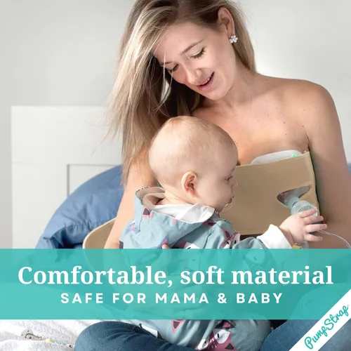 Vista 7 de Brasier de bombeo manos libres, brasier de extractor de leche para bombas de lactancia materna para mujeres, bustier de bombeo manos libres