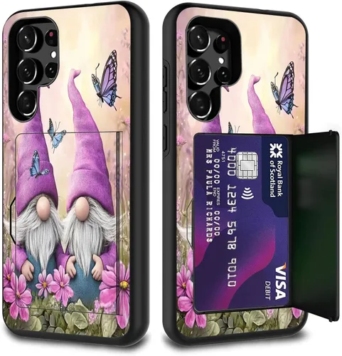 Vista 127 de Funda híbrida de doble capa con función atril para Samsung Galaxy A16 5G de 6.9 pulgadas, diseño de vaca con bandera estadounidense