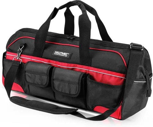 Vista 8 de HAUTMEC Juego de 3 Bolsas de Herramientas Grandes, Bolsas de Herramientas de Boca Ancha de Servicio Pesado con Tela 1680D Resistente a Desgarros