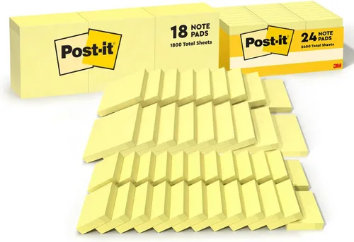 Vista 11 de Post-it Colección Jaipur Papel para anotar, de 3 x 3 pulgadas. Paquete de 5 resmas (654-5UC)., Amarillo canario