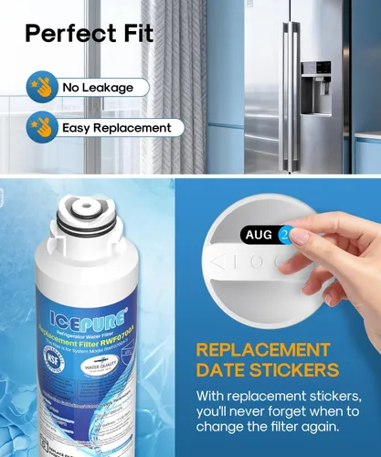 Vista 7 de ICEPURE DA29-00020B Replacement for Samsung Water Filter HAF-CIN/EXP HAF-CIN DA29-00020B-1 RF28HMEDBSR RF263BEAESR RS25J500DSR RF263TEAESG RWF0700A