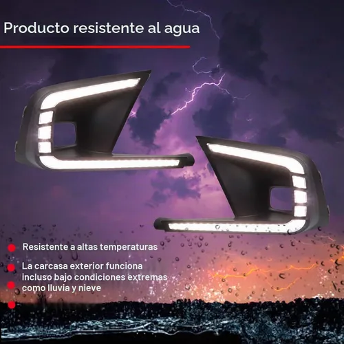 Vista 5 de Switchback - Lámpara LED antiniebla frontal blanco/ámbar, lámpara secuencial diurna de funcionamiento, característica de señal de giro LED
