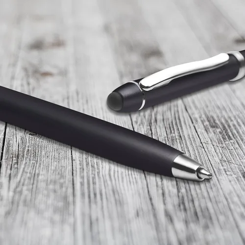 Vista 7 de DISCOUNT PROMOS Twist Action - Juego de 10 bolígrafos de plástico para el trabajo, bolígrafos geniales para escribir, tinta negra, color negro