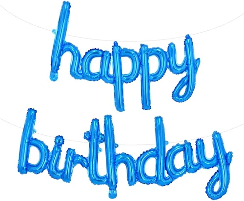 Vista 13 de TONIFUL Pancarta de Globos Negros de Feliz Cumpleaños de 16 Pulgadas con Letras de Papel de Aluminio Mylar, Cartel Banderín Reutilizable