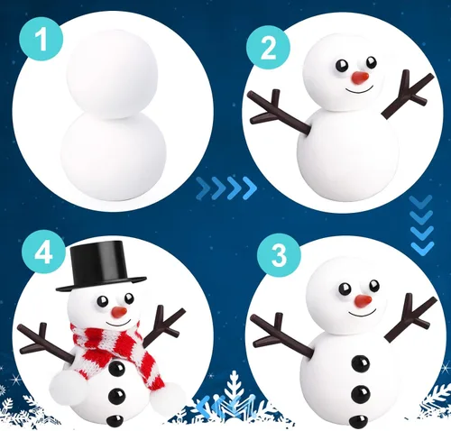 Vista 4 de BANBBUR Paquete de 12 rellenos de calcetines de Navidad para niños, manualidades de Navidad para niños, arcilla de modelado, kit de manualidades