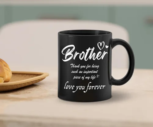 Vista 3 de Taza para hermano, taza con texto en inglés «Thank You for Being My Brothers», regalos para los mejores hermanos pequeños de hombres, mujeres