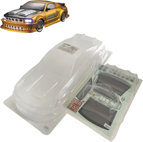 Vista 11 de 1/10 Escala RC Onroad Racing Drift Touring Car Transparente Lexan Carcasa Transparente (Challenger SRT8)