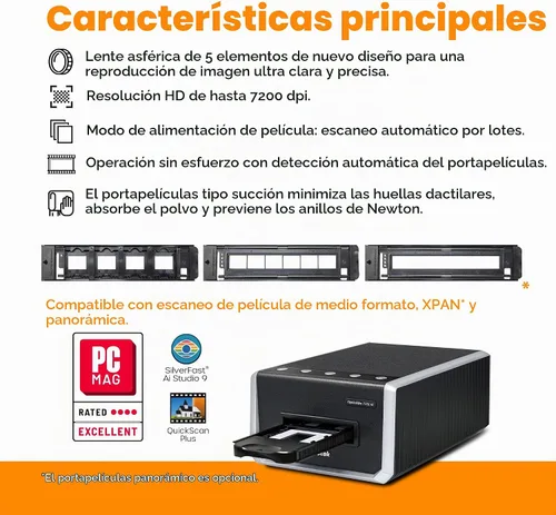 Vista 2 de Plustek OpticFilm 135i Ai - Sistema de 3ª generación + Ai Studio 9 + IT8