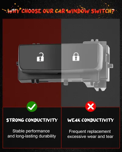 Vista 6 de Interruptor de bloqueo de puerta de repuesto para Chevy para Silverado 1500 2008-2013 for GMC for Sierra 1500 2500 HD 2008-2013, for GMC for